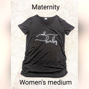 🟢⭐2/$25⭐New! Women's Maternity medium "Oh Baby" shirt